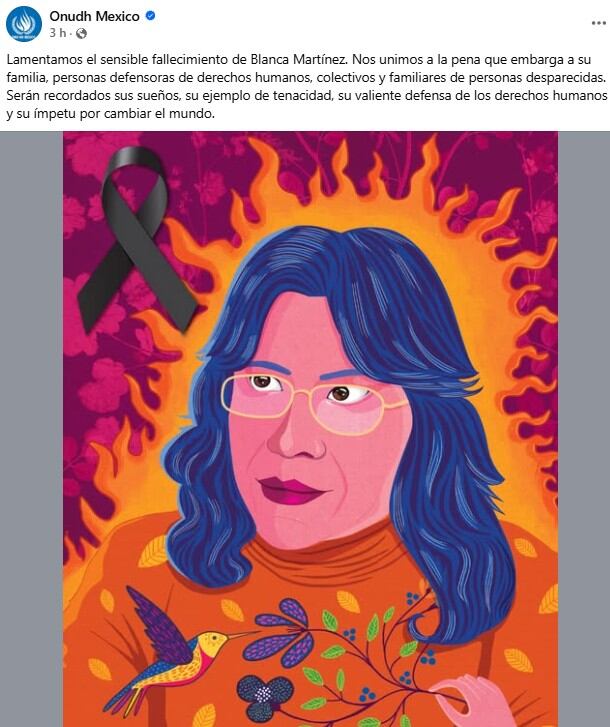 Blanca Martínez, defensora de derechos humanos