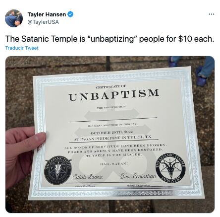 Tempo satánico te desbautiza