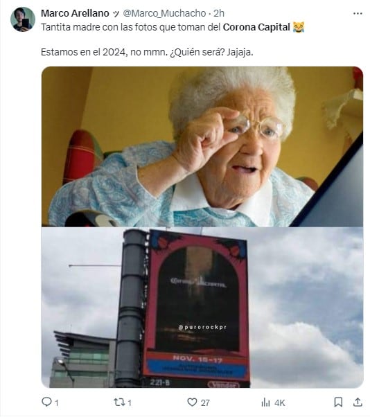 Memes por las pistas del Corona Capital 2024