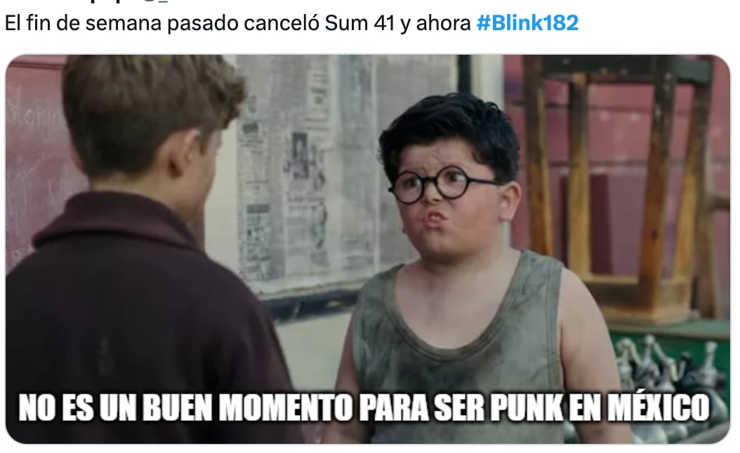 Memes de la cancelación de los conciertos de Blink 182
