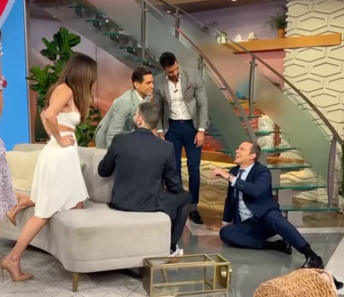 Caída de Alan Tacher en vivo