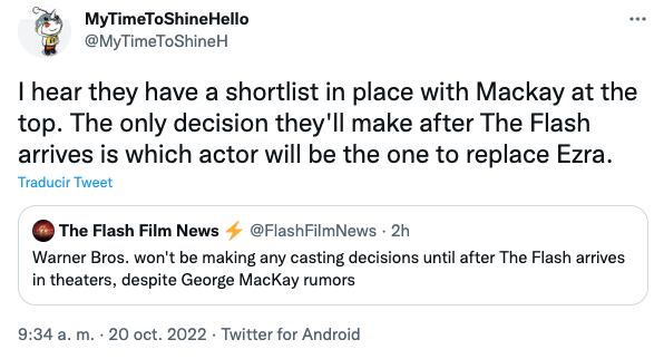 Insiders aseguran que Ezra Miller sería reemplazado en The Flash
