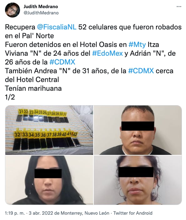 Se presume del robo de 128 celulares en el 'Tecate Pal Norte 2022'