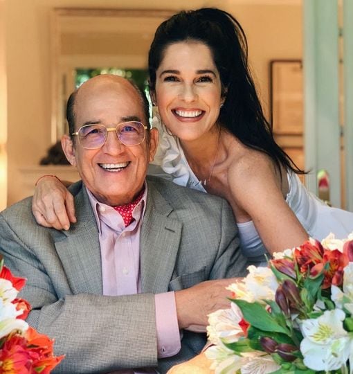 Martha Debayle y su papá Enrique Debayle.