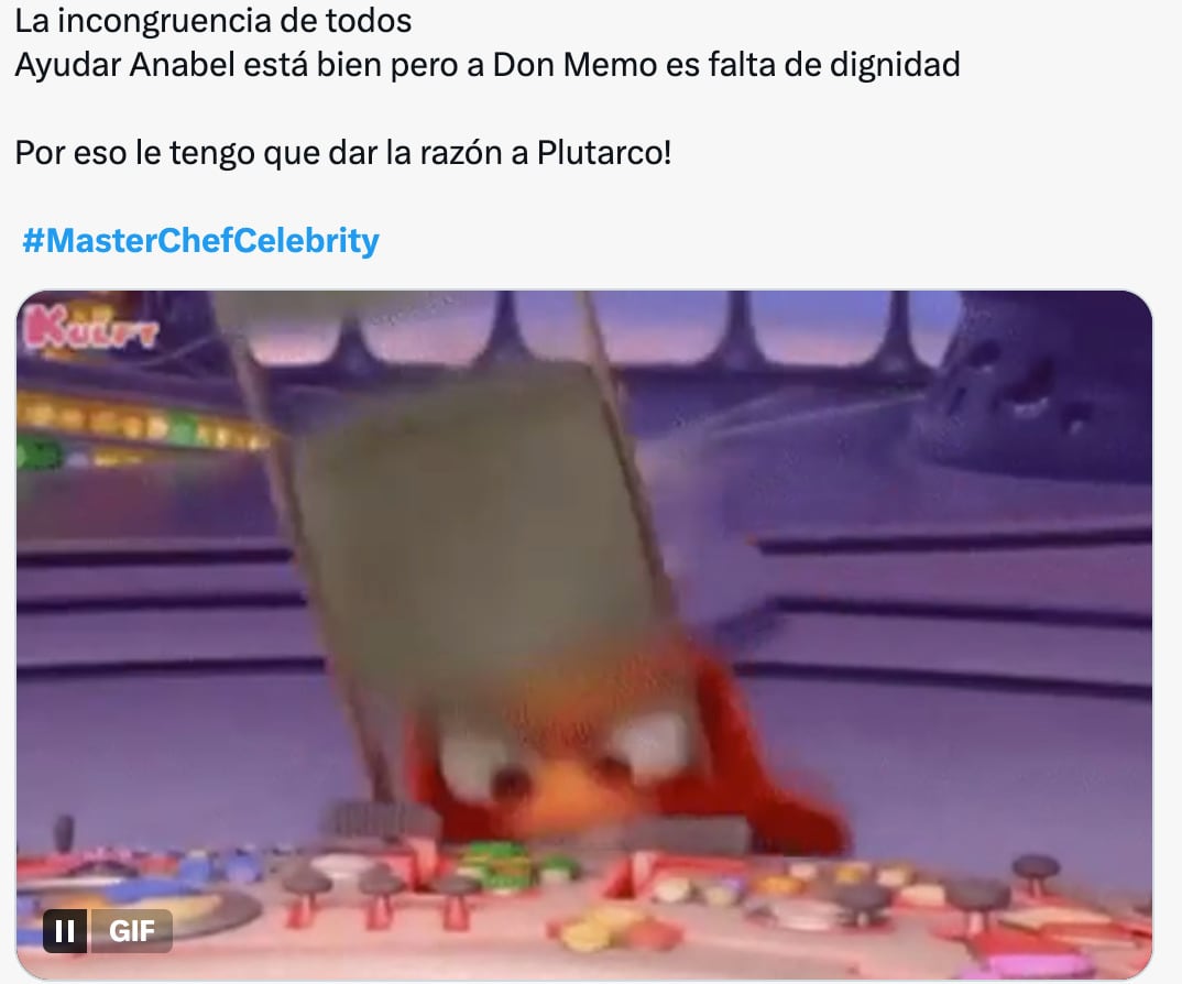 Memes de la eliminación de Chef en proceso de MasterChef Celebrity 2025