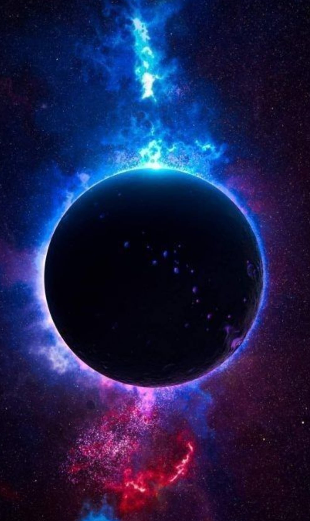Fondo de pantalla de eclipse solar azul