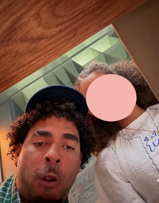 Ozuna junto a su hija