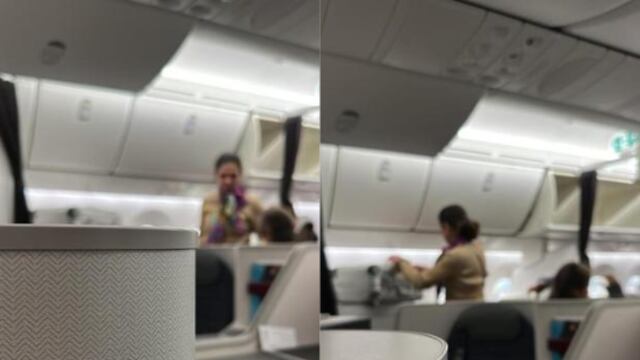 Ana Gabriela Guevara en vuelo de primera clase