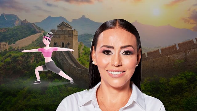 Sandra Anaya presume su rutina de ejercicio en la Muralla China.