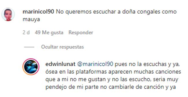 Edwin Luna, comentario