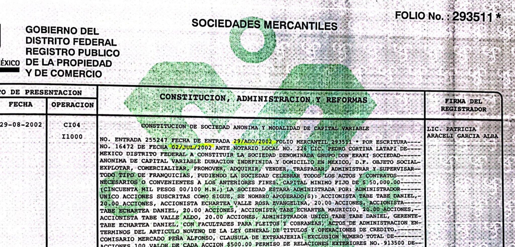 documentos que prueba irregularidades en taquería Don Eraki del papá de Mauricio Tabe