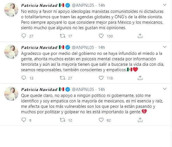 Paty Navidad a favor de AMLO