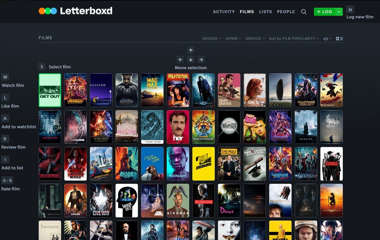 Letterboxd, red social para cinéfilos