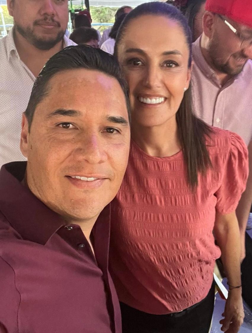 Moisés Muñoz y Claudia Sheinbaum