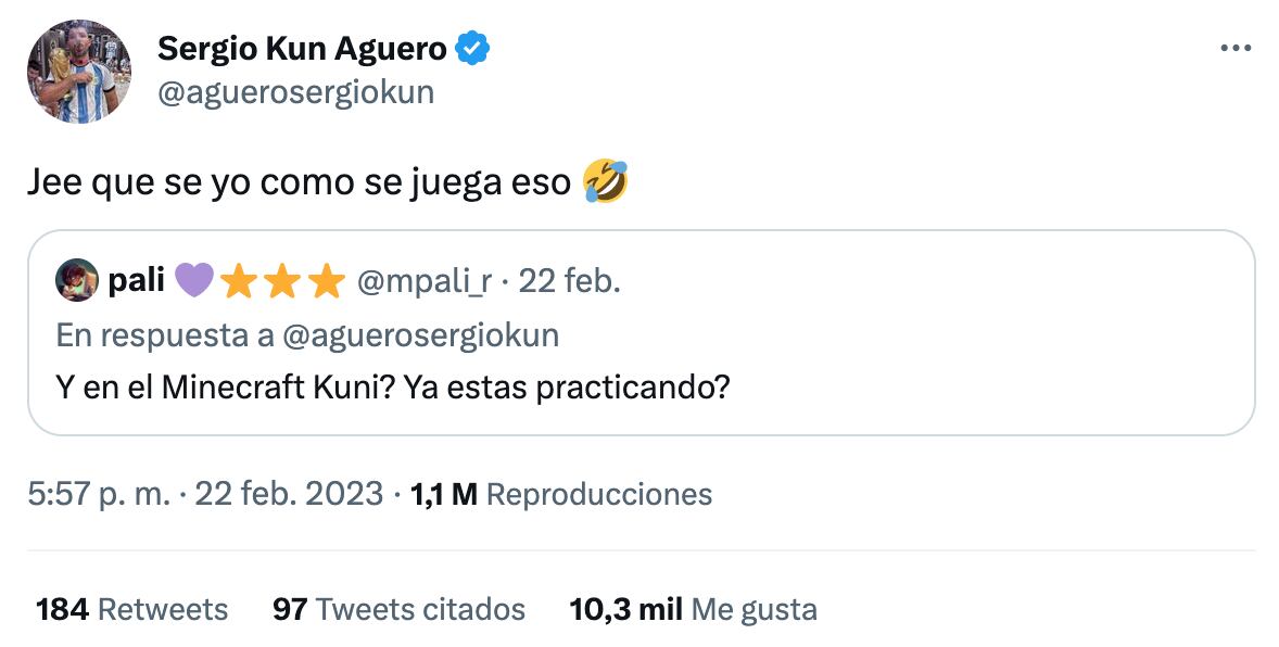 Kun Agüero no saber jugar Minecraft