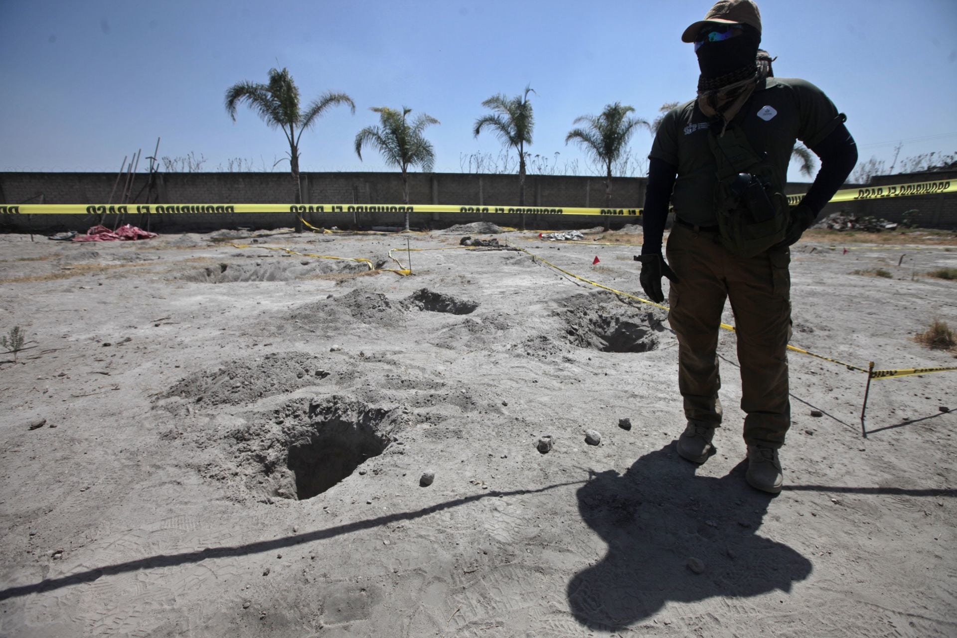 Interior del Rancho Izaguirre del CJNG en Teuchitlán.