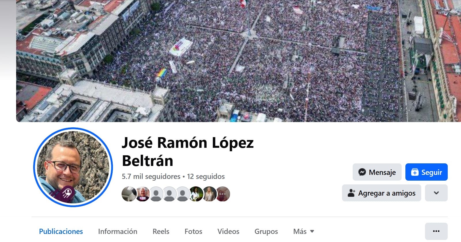 Perfil falso de José Ramón López Beltrán
