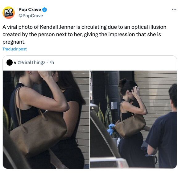 La foto de Kendall Jenner que desató la ilusión que está embarazada de Bad Bunny