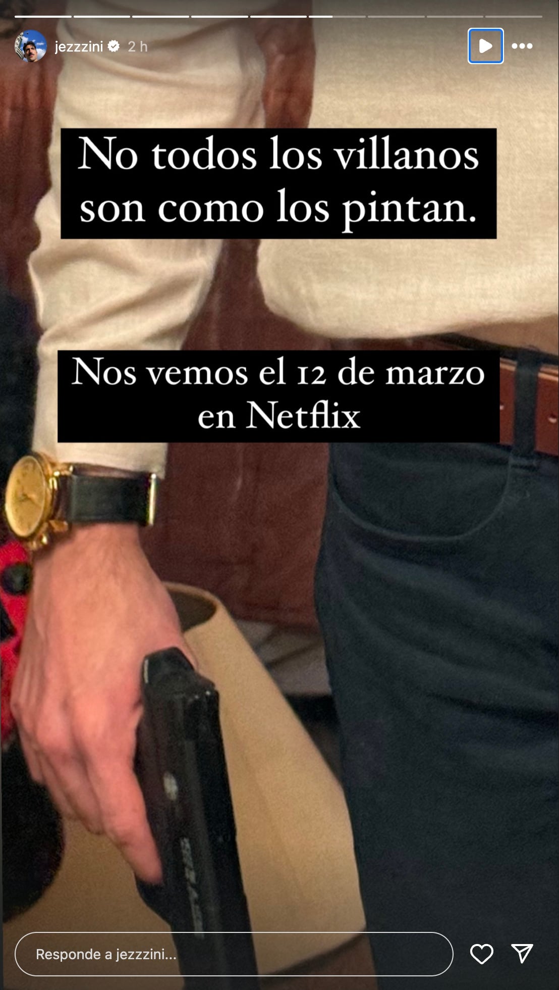 La cara ensangrentada de Jezzini revela que será parte de la nueva serie de Netflix