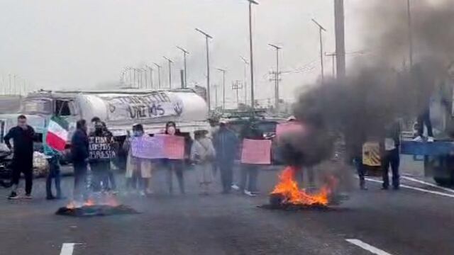 Bloqueo en accesos al AIFA