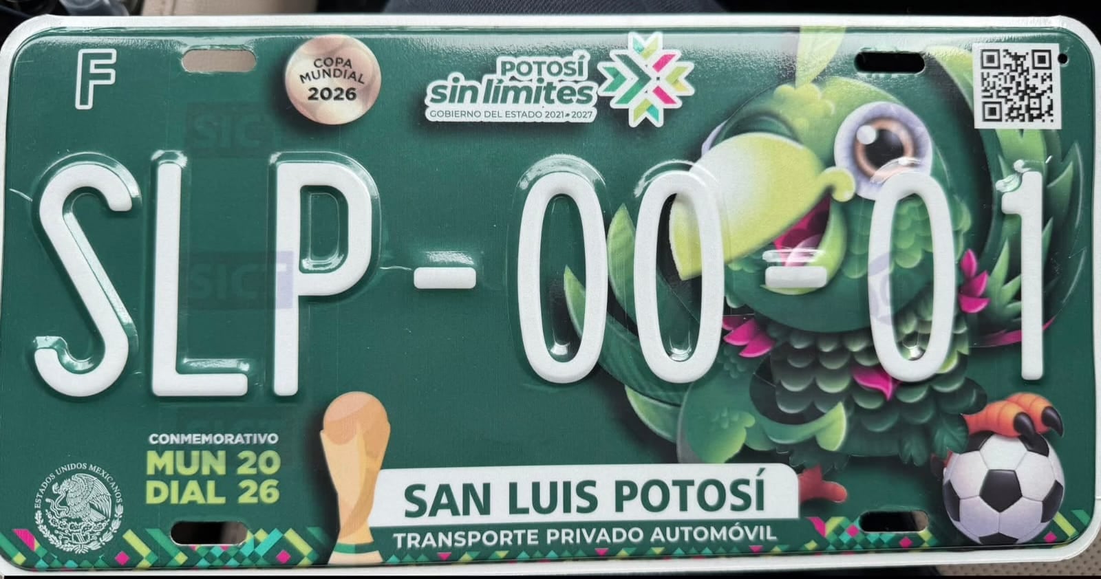Placas del Mundial 2026 llegarán a San Luis Potosí en edición limitada.