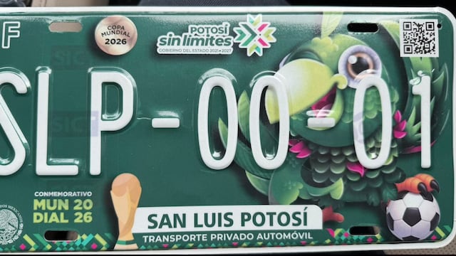 Placas del Mundial 2026 llegarán a San Luis Potosí en edición limitada.