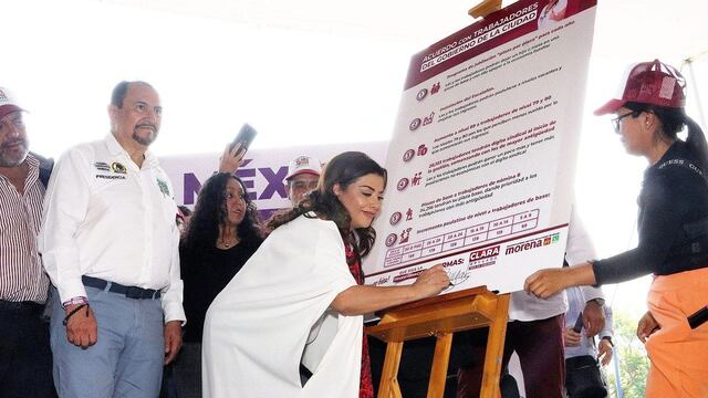 Clara Brugada se compromete a implementar la herencia de plazas