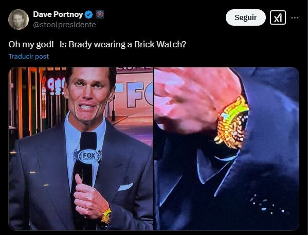 El reloj que portó Tom Brady en el Super Bowl 2025