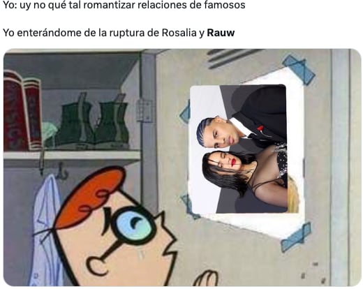 Memes lloran la ruptura de Rosalía y Rauw Alejandro