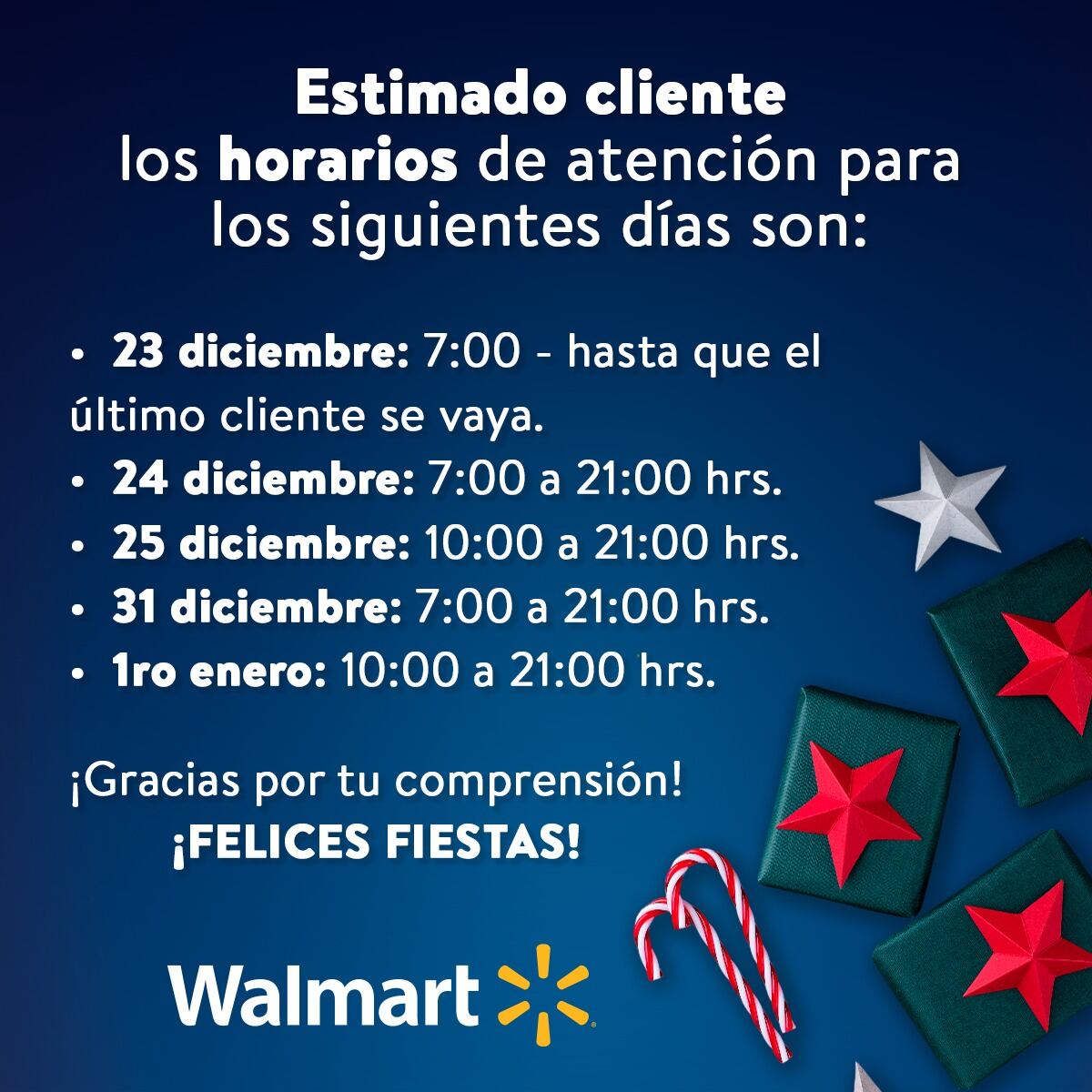 Horarios Walmart