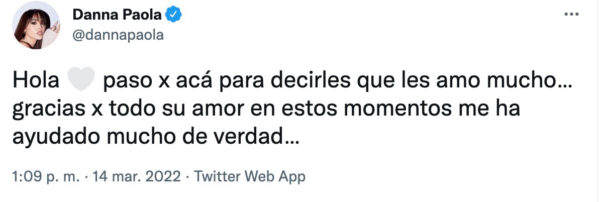 Twitter de Danna Paola