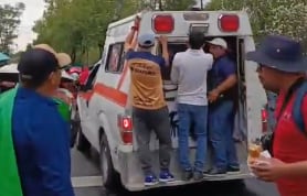 CNTE usó una ambulancia para evadir operativo durante protestas en CDMX