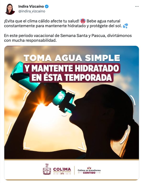 Índira Vizcaíno difundió una campaña de prevención ante el calor