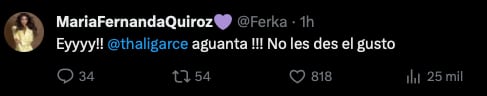 Ferka apoya a Thalí García en La Casa de los Famosos 4 de Telemundo