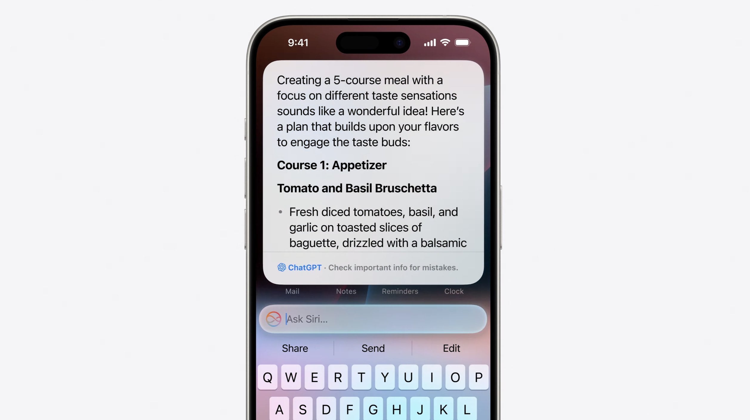 ChatGPT en iOS 18