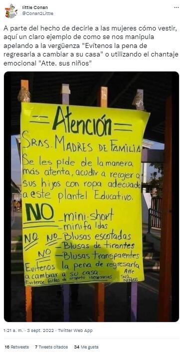 Escuela de Coahuila pide a madres de familia no recoger a sus hijos en short o minifalda
