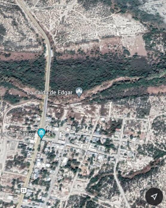 Ubicación de la caída de Edgar