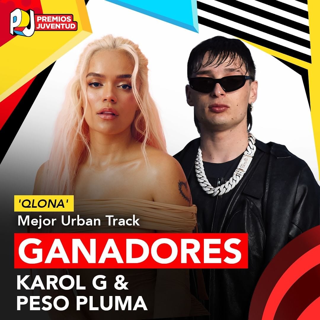 Ganadores a Mejor Urban Track en los Premios Juventud 2024