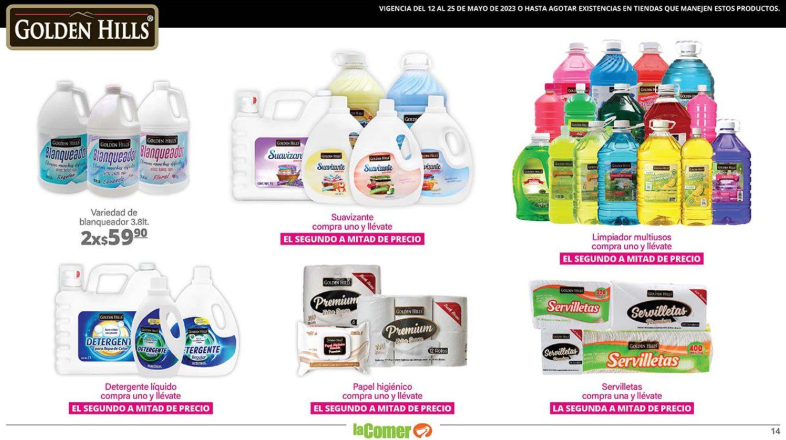 Ofertas de segundo a mitad de precio en productos participantes en La Comer