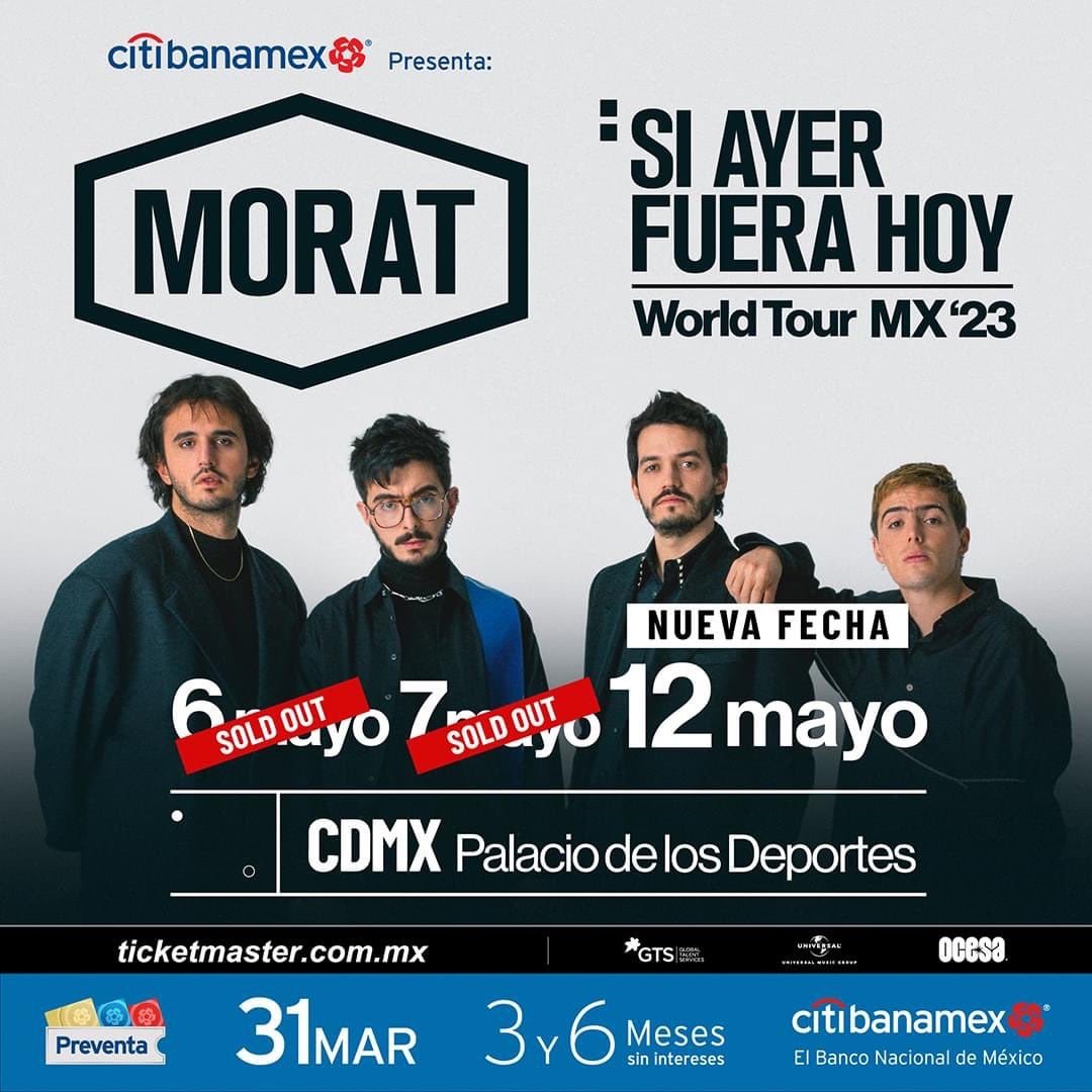 Morat abre tercera fecha en CDMX