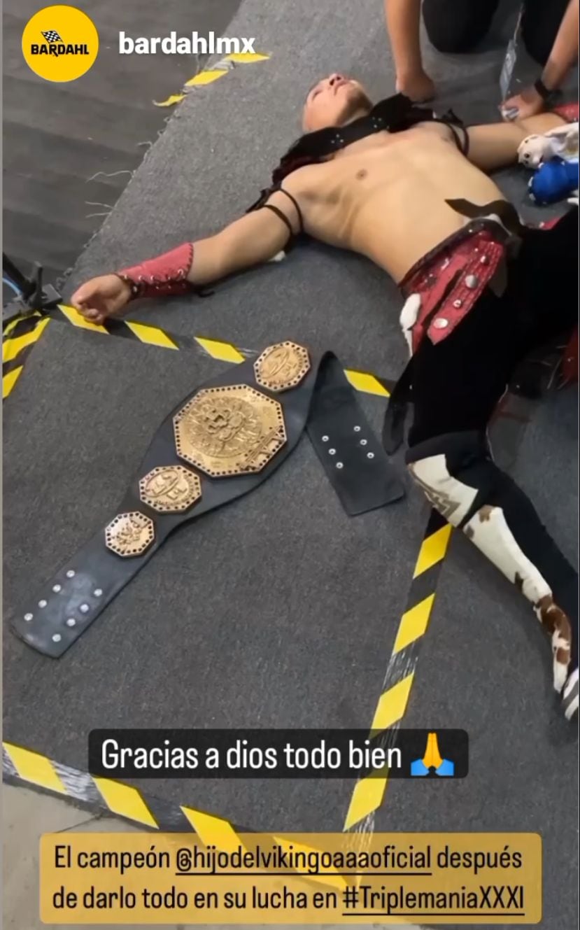 El Hijo del Vikingo compartió a través de redes sociales que se encuentra fuera de peligro.