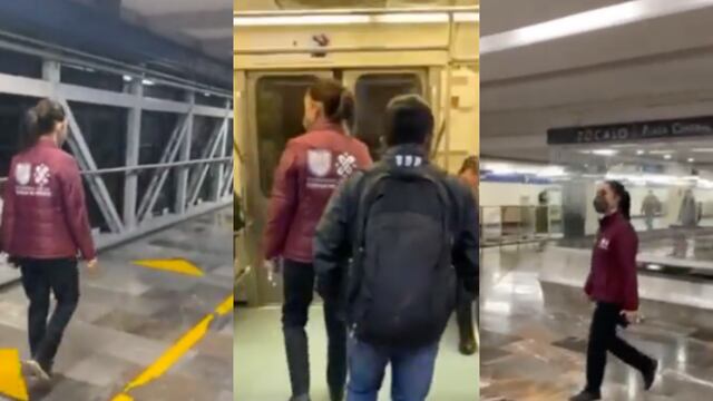 Claudia Sheinbaum se sube al metro de la CDMX de la línea 2