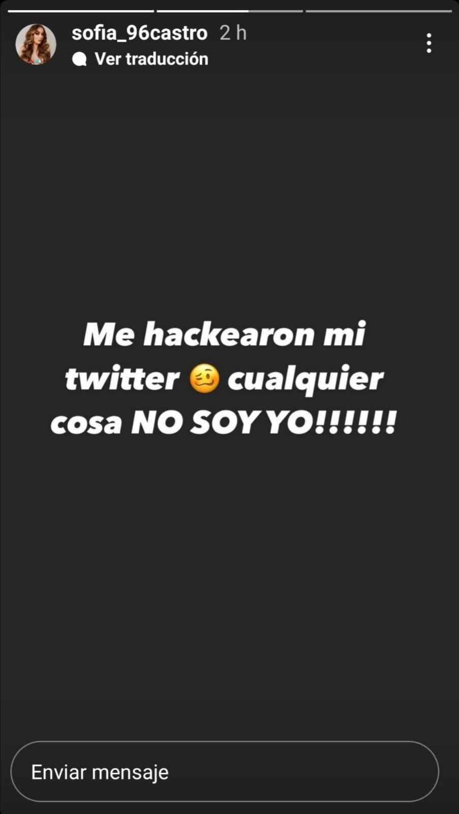 Sofía Castro es víctima de hackeo