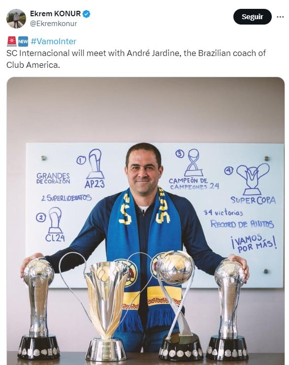 André Jardine interesa a un club brasileño