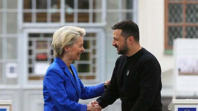 Von der Leyen aborda con Volodímir Zelenski la adhesión y la exportación del cereal ucraniano