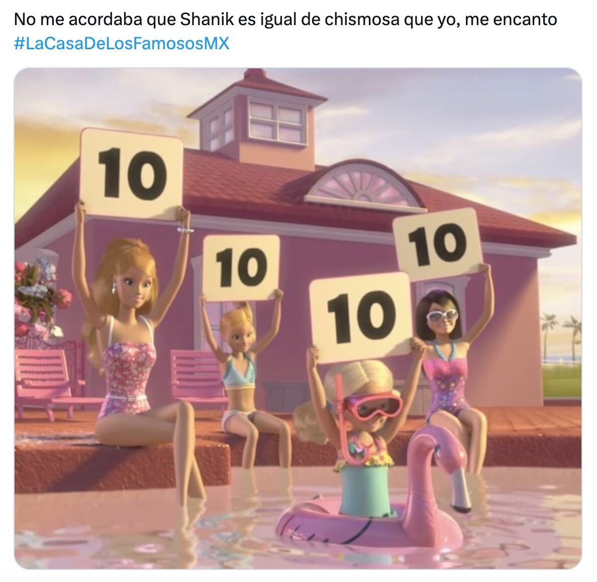 Meme de Shanik Berman en La Casa de los Famosos México 2024