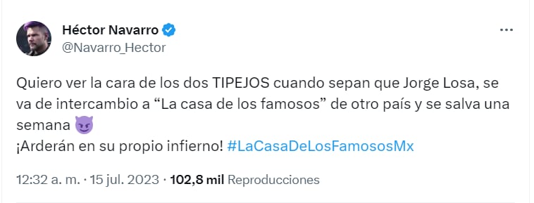 Esto diría el sobre que ganó Jorge Losa en La Casa de los Famosos México