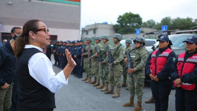 Azucena Cisneros encabeza operativo en Ciudad Cuauhtémoc