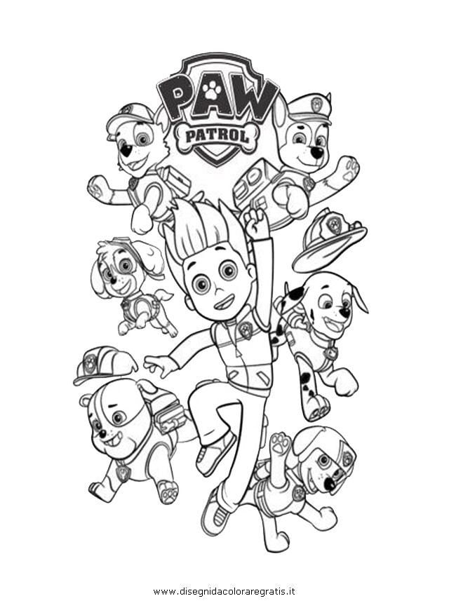 Dibujos bonitos de Paw Patrol y Ryder para colorear por el Día del Maestro