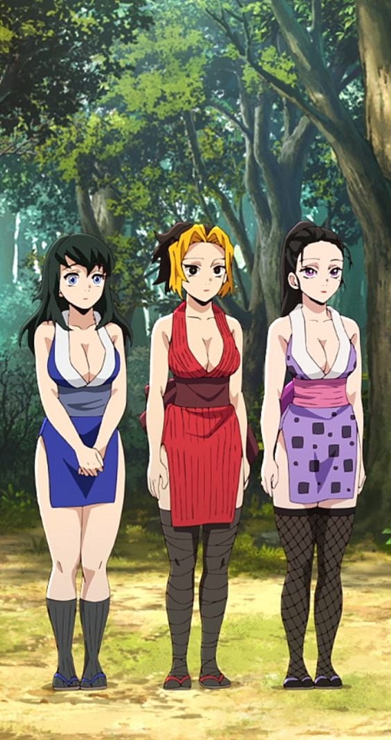 Fondo de Tengen Uzui y sus tres esposas de Demon Slayer: Kimetsu no Yaiba